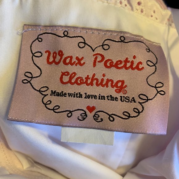 Wax Poetic Clothing Barbie Pink Striped Seersucker Sabrina Dress Size Large NWOT - Picture 7 of 8